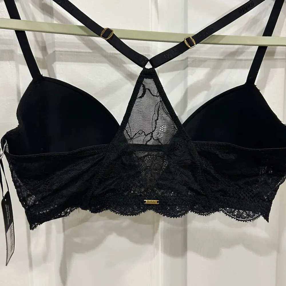 Be Me front closure bra 32D cross back adjustable straps new
